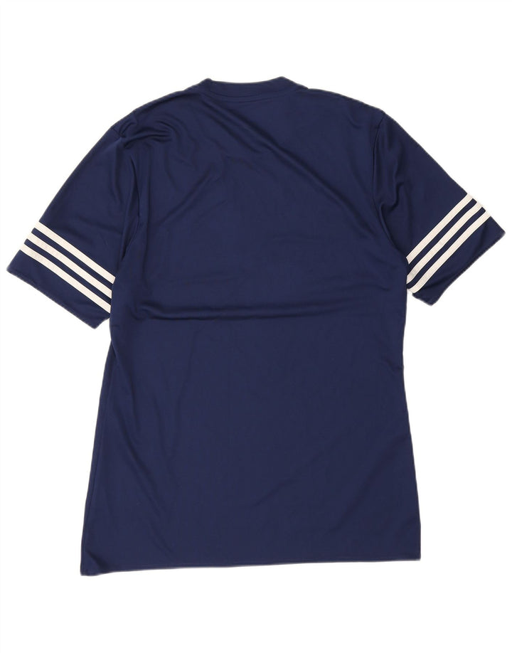 Camiseta masculina Adidas Climalite Top médio azul marinho poliéster