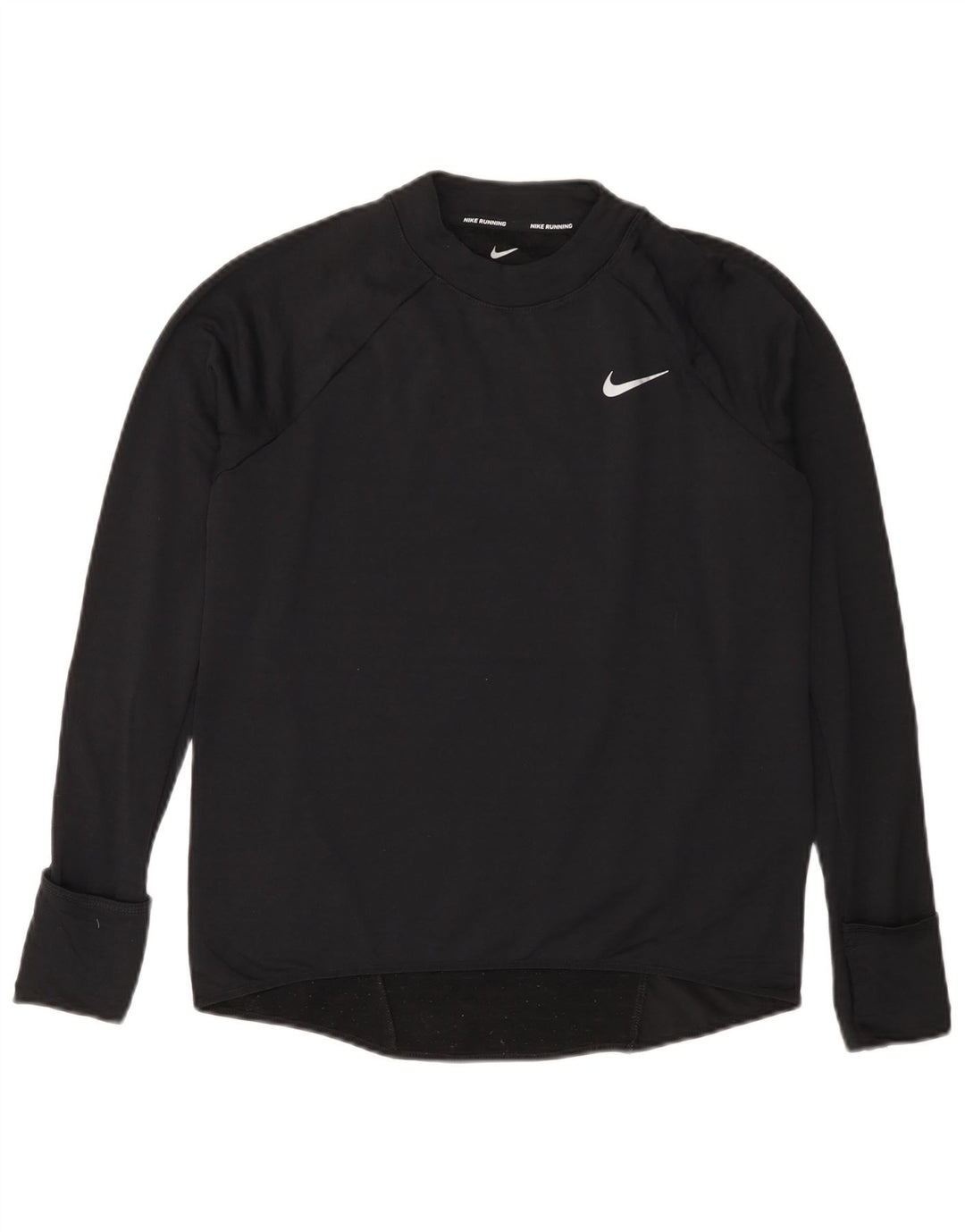 Top feminino NIKE Therma-Fit manga comprida UK 10 pequeno preto
