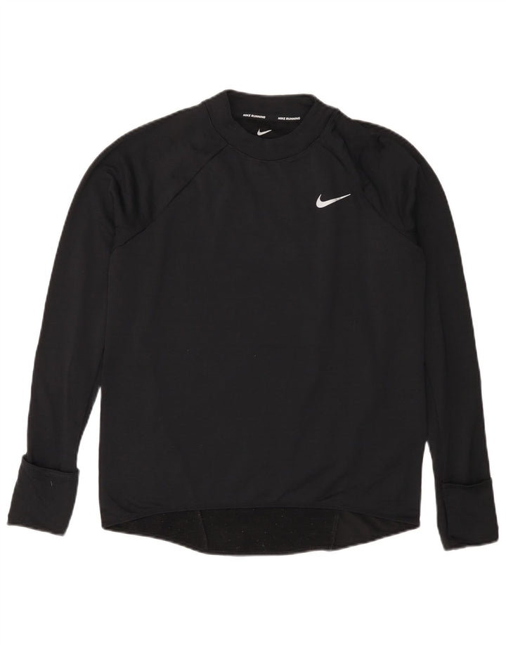 Top feminino NIKE Therma-Fit manga comprida UK 10 pequeno preto
