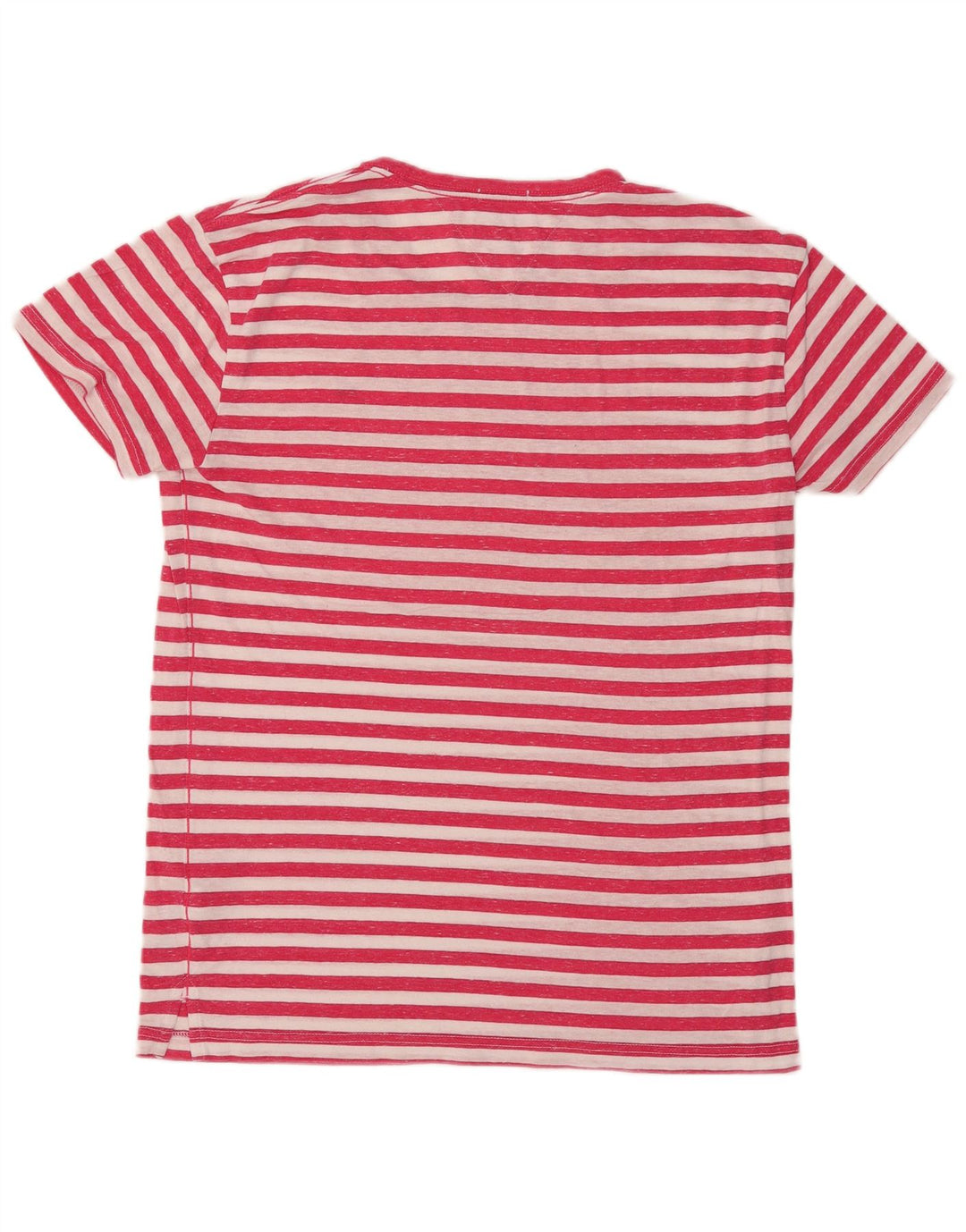 Camiseta masculina Tommy Hilfiger Top médio de algodão listrado vermelho