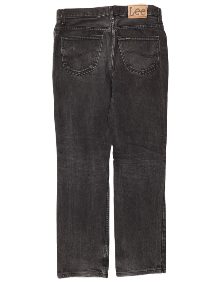 LEE Mens Detroit Straight Jeans W34 L34 Cinza Algodão
