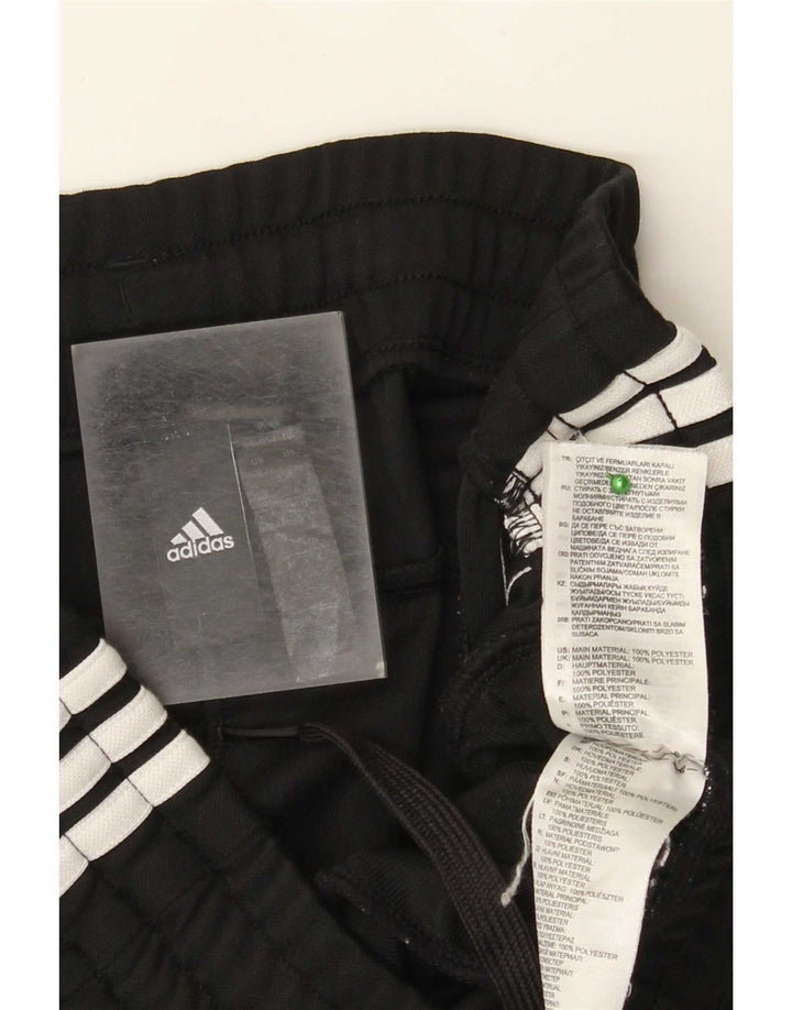Calça de treino feminina Adidas UK 10 pequena poliéster preto