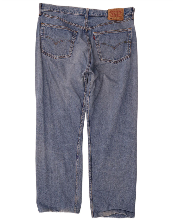 Levi's Masculino 501 Straight Jeans W38 L28 Azul Algodão