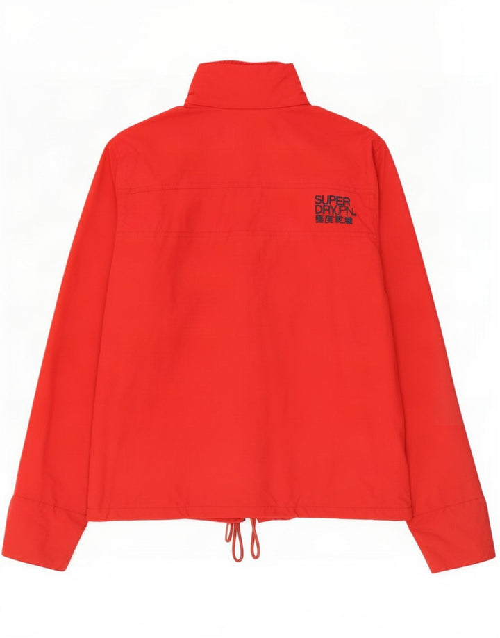 Jaqueta de chuva feminina Superdry UK 18 XL vermelho nylon