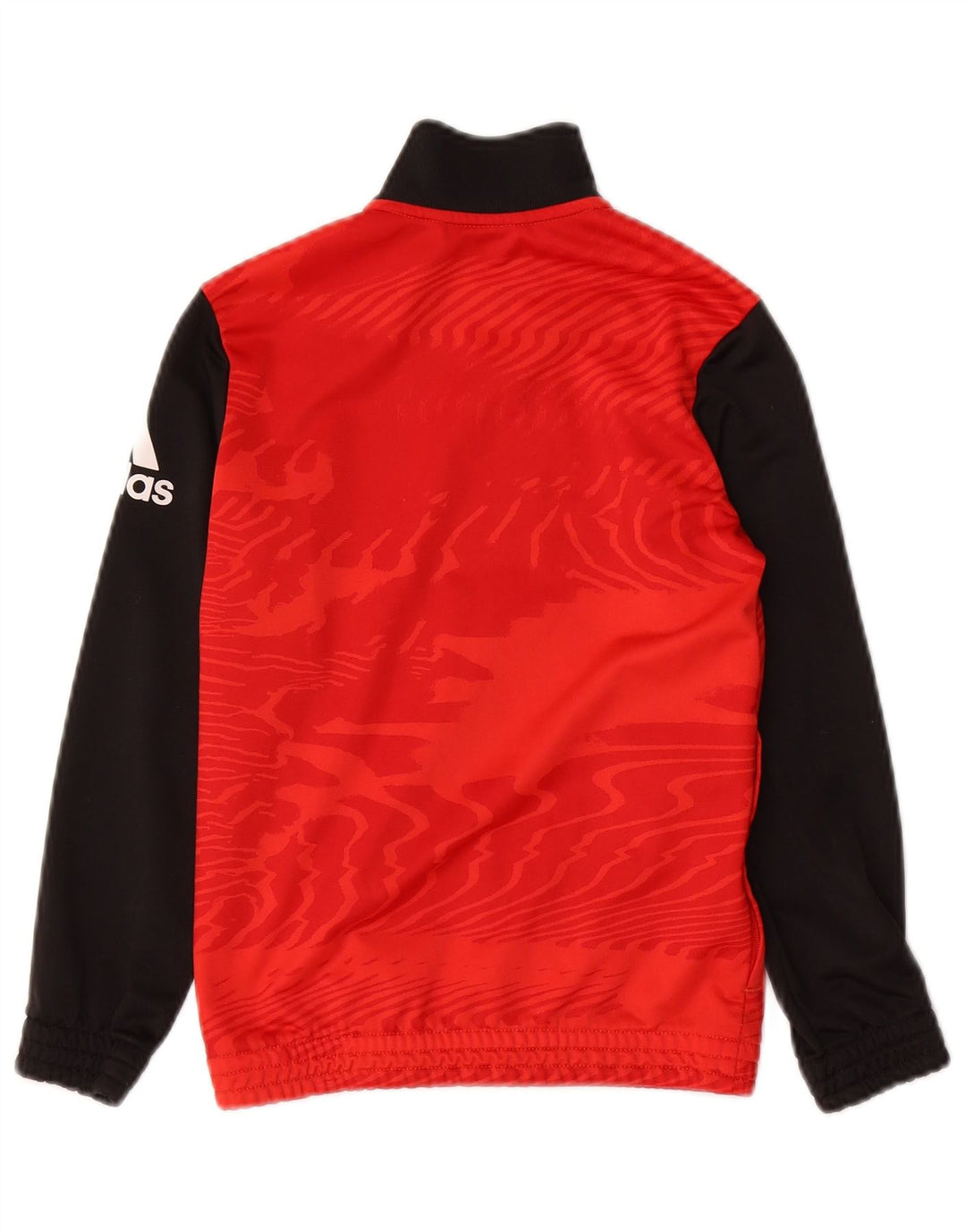 ADIDAS Meninos Graphic Tracksuit Top Jacket 7-8 Years Vermelho Colorblock