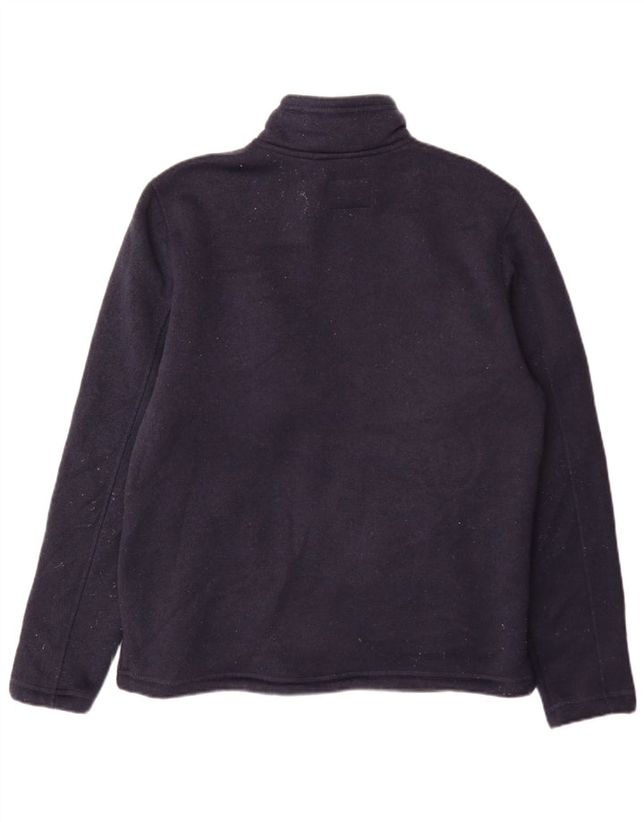 Jaqueta masculina de treino Sherpa da Marks & Spencer, poliéster azul marinho médio