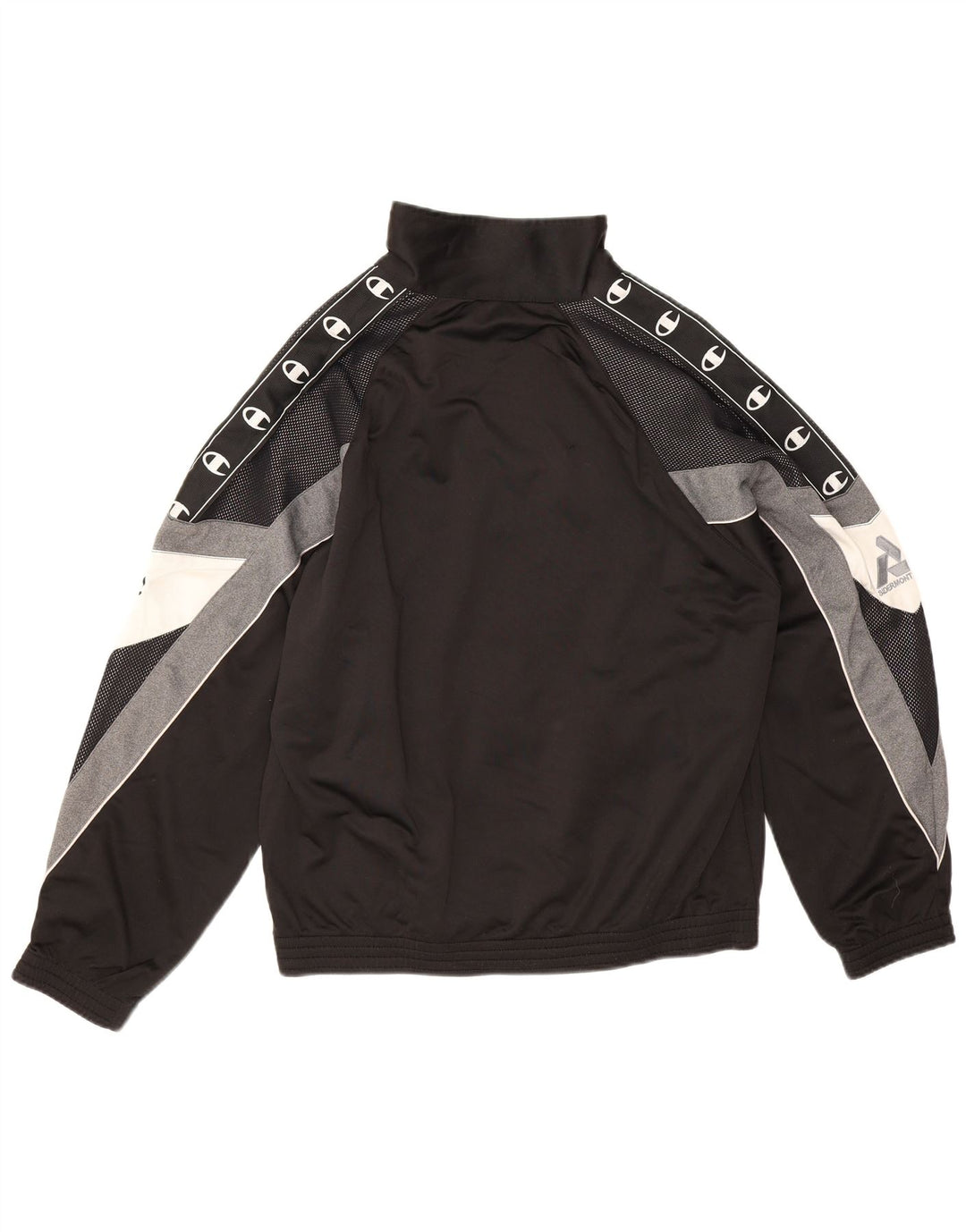 Jaqueta masculina de agasalho gráfico Champion médio preto colorblock