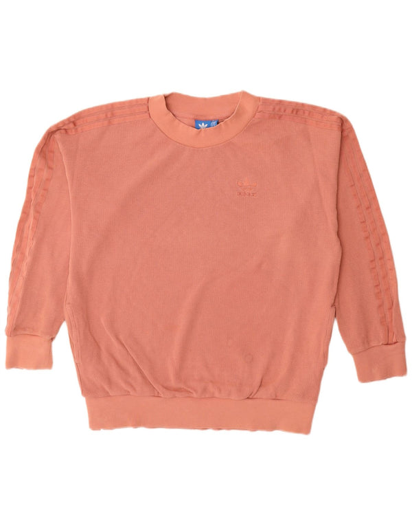 Adidas feminino oversized moletom jumper reino unido 10 pequeno algodão rosa