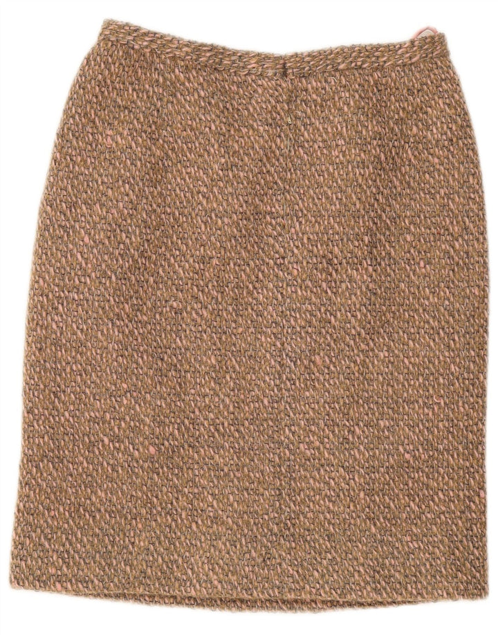 Saia lápis feminina vintage W30 marrom médio