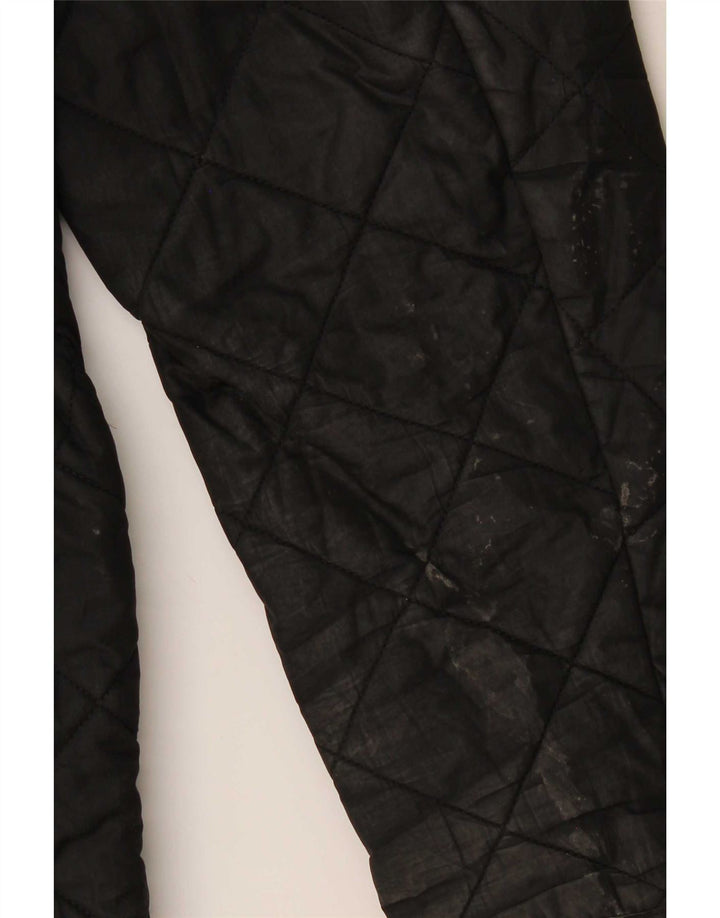 Jaqueta acolchoada masculina Barbour UK 38 poliéster preto médio