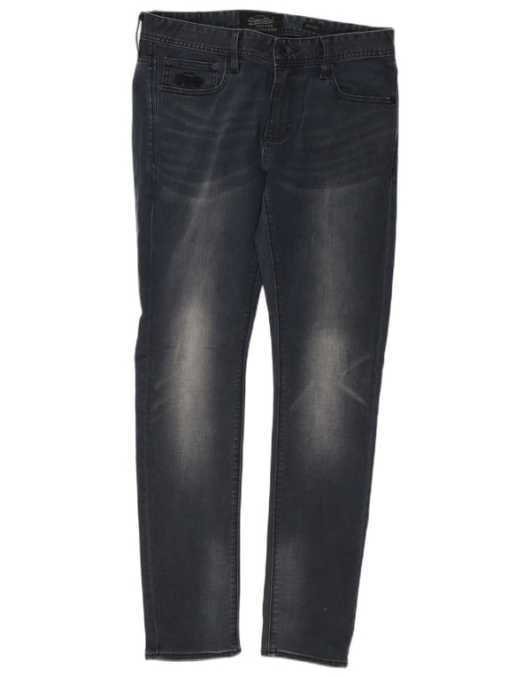 Jeans skinny masculino Superdry W34 L32 algodão preto