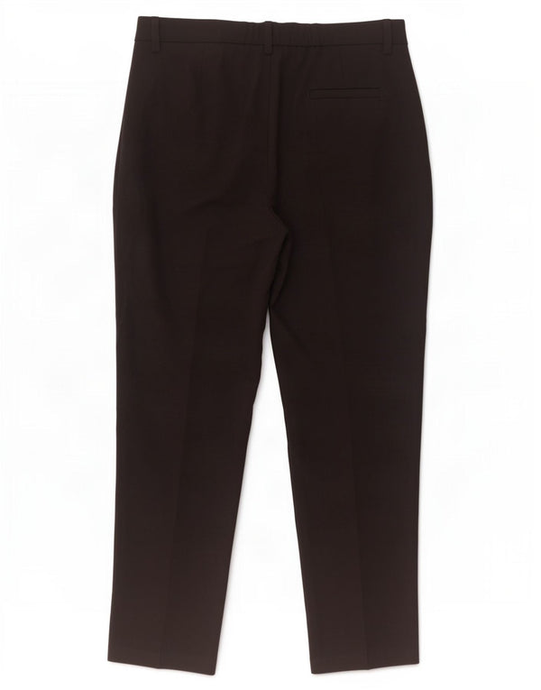 Calça feminina de terno cônico Marks & Spencer UK 10 pequena W26 L25 preta