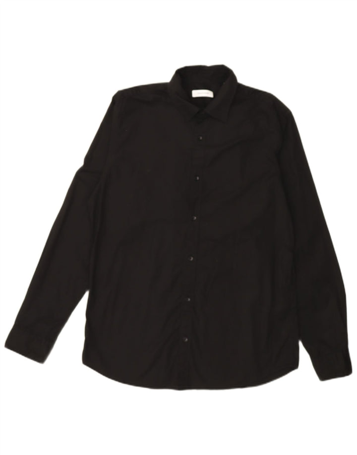 Camisa masculina JACK & JONES grande algodão preto