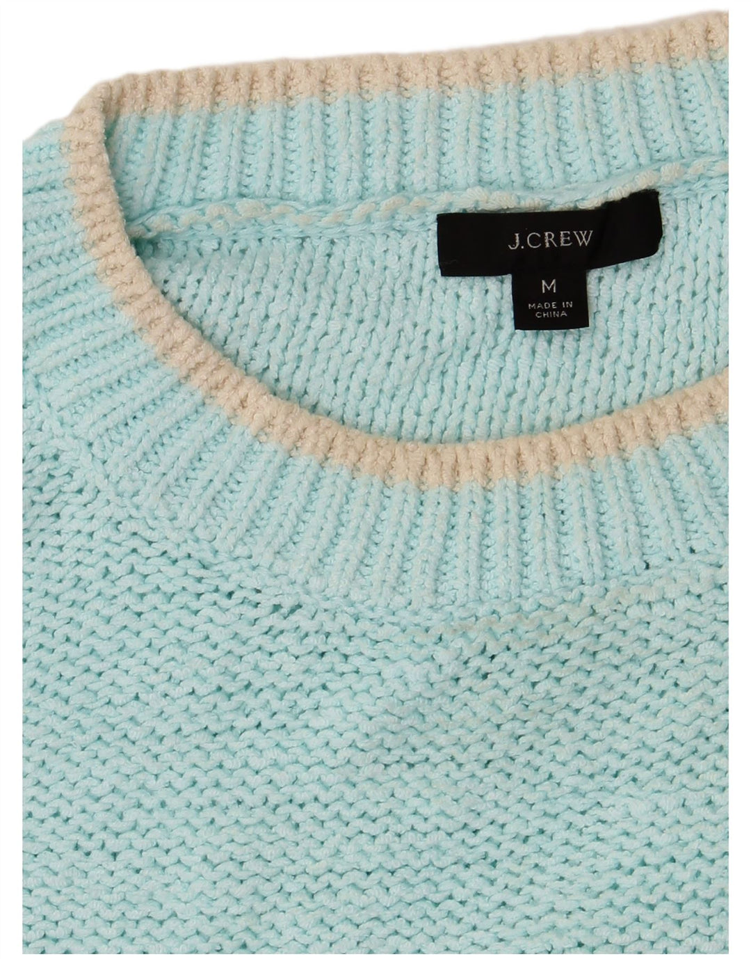 J. CREW Suéter feminino grande com gola canoa Reino Unido 14 turquesa médio