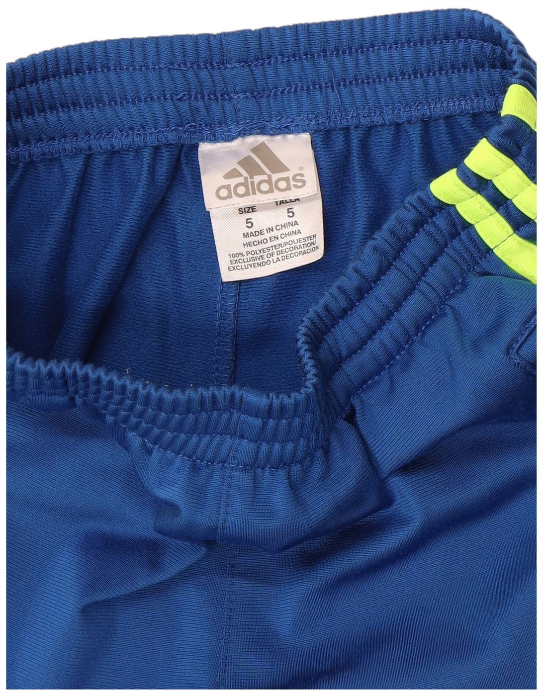 Calças de treino Adidas meninos 4-5 anos azul poliéster