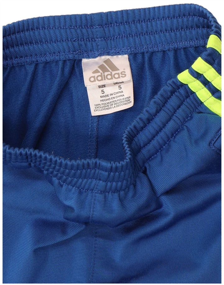 Calças de treino Adidas meninos 4-5 anos azul poliéster