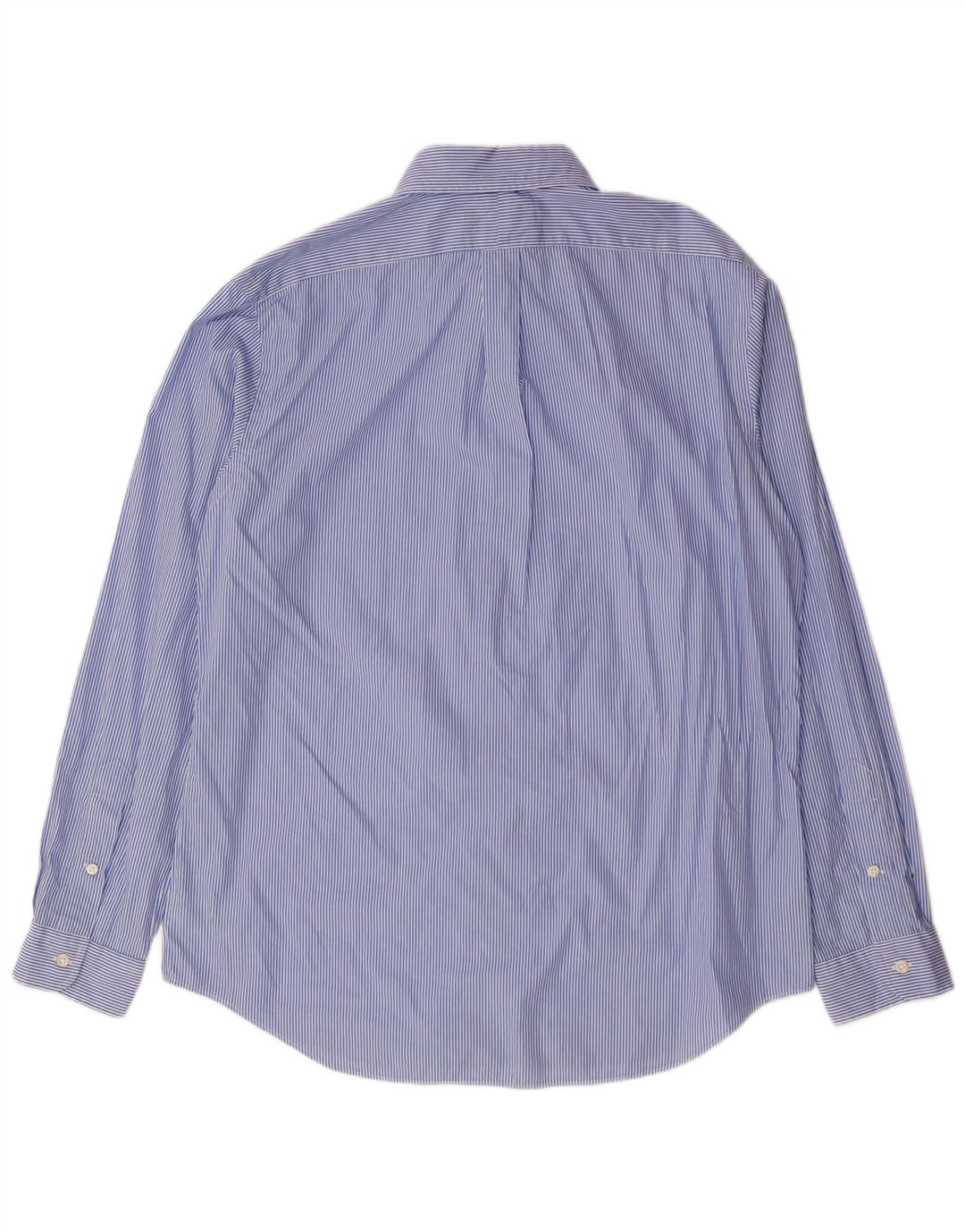 RALPH LAUREN Camisa masculina elástica grande algodão risca de giz azul