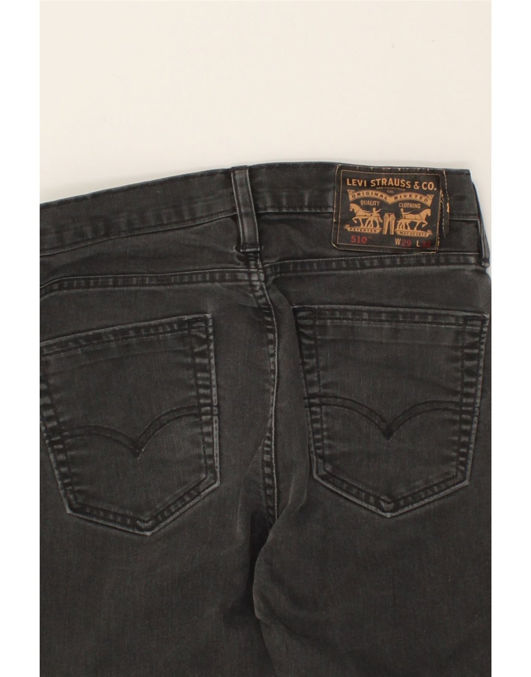 LEVI'S Womens 510 Skinny Jeans W29 L32  Grey Cotton Vintage Levi's and Second-Hand Levi's from Messina Hembry 