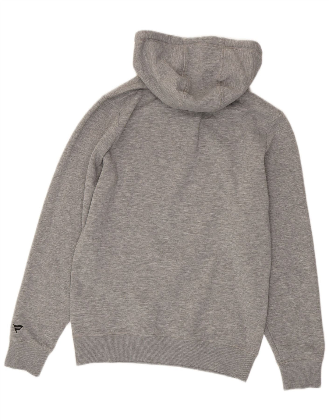 Jumper com capuz gráfico masculino Raiders da NFL, algodão manchado cinza médio