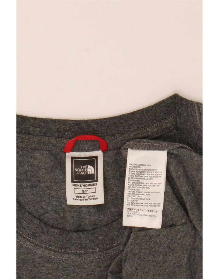 The North Face Camiseta masculina gráfica top pequeno algodão cinza