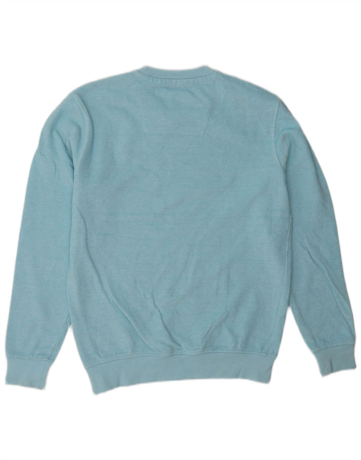 Crew Clothing Mens Moletom Jumper Pequeno Algodão Azul