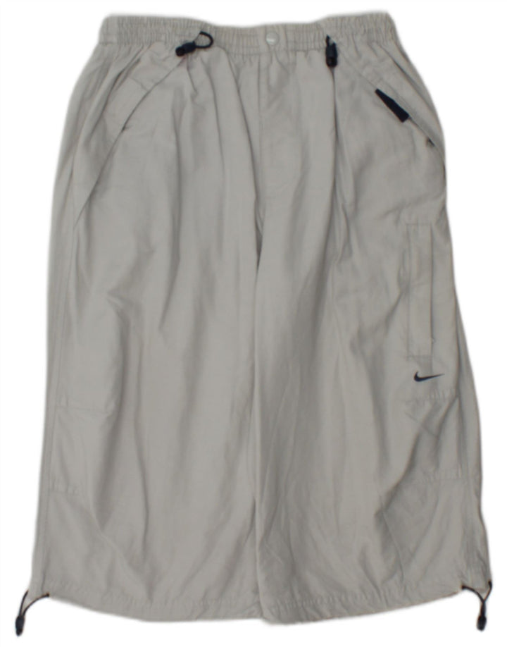 Nike Mens Sport Shorts Pequeno Algodão Cinza