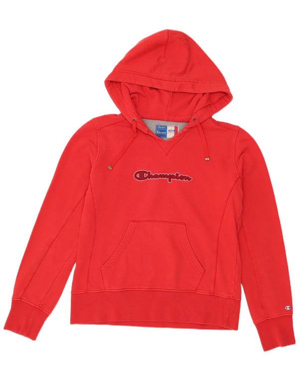 Jumper feminino com capuz gráfico Champion Heritage Classics Reino Unido 16 grande vermelho