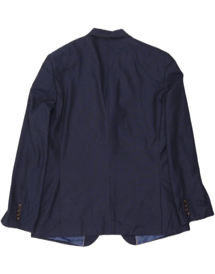 Jaqueta blazer masculina MARKS & SPENCER sob medida Reino Unido 44 2XL azul marinho