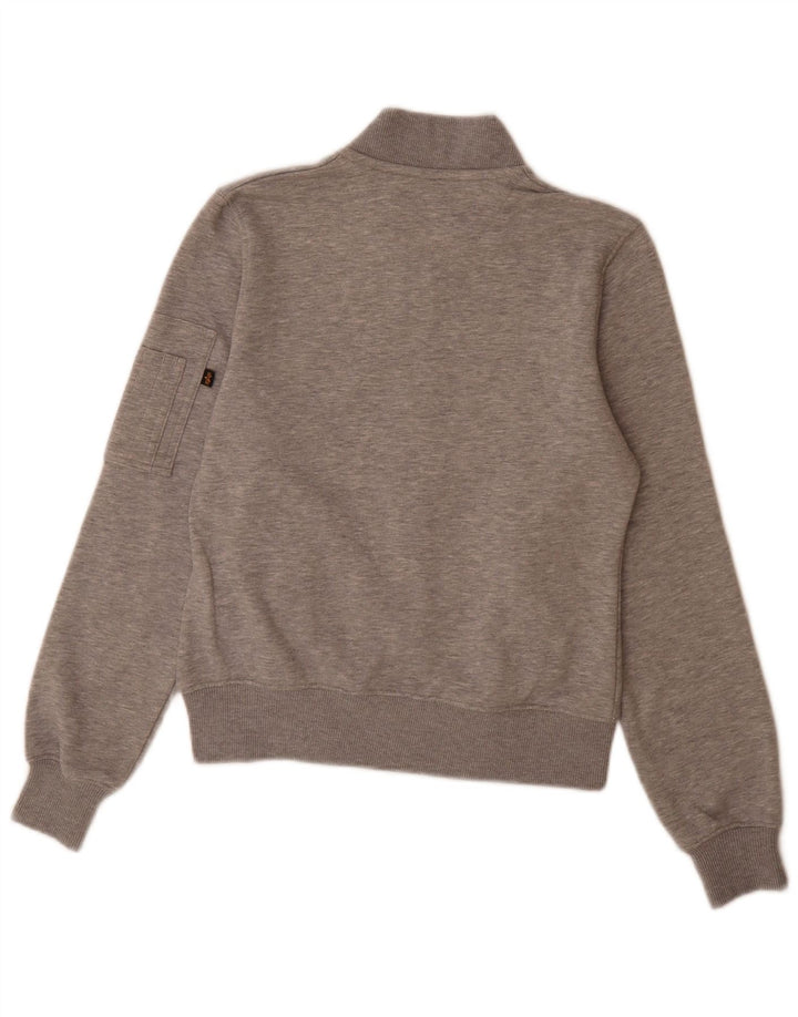 Alpha Industries Jaqueta masculina de treino XS algodão manchado cinza