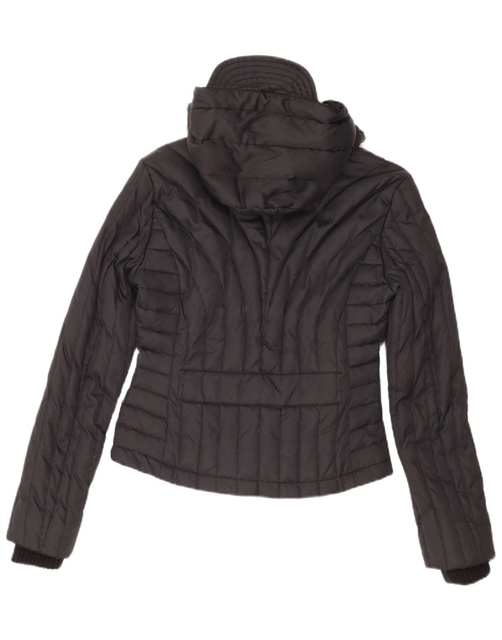 Jaqueta feminina acolchoada com capuz Killah UK 14 nylon preto médio