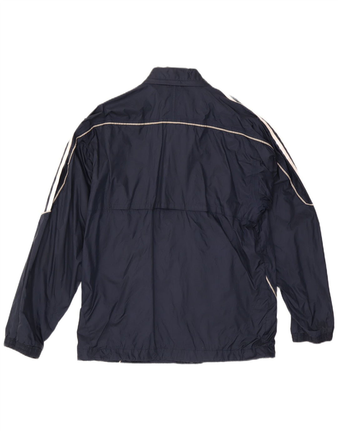 Jaqueta de chuva masculina Adidas com capuz UK 36 pequena azul marinho poliamida