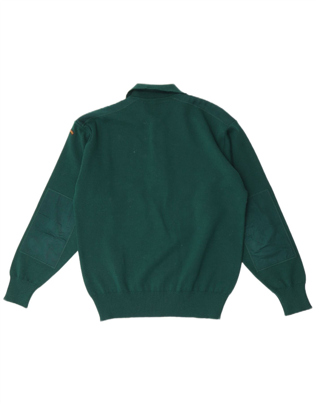 PAUL & SHARK Suéter masculino com gola polo e lã verde pequena