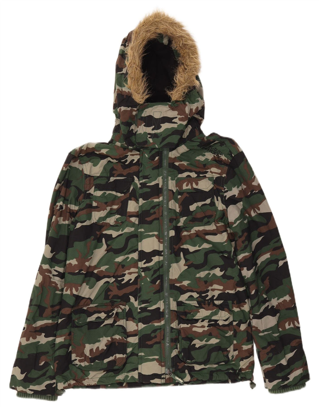 Jaqueta corta-vento masculina SUPERDRY The Windcheater UK 36 pequena cáqui