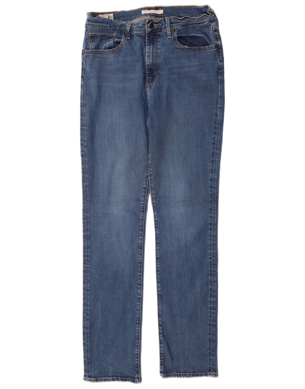 Calça jeans feminina Levi's 724 High Rise Straight W31 L32 Azul Lyocell