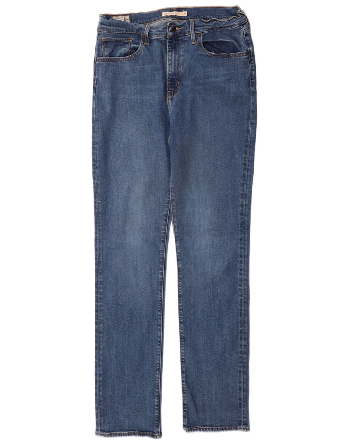Calça jeans feminina Levi's 724 High Rise Straight W31 L32 Azul Lyocell