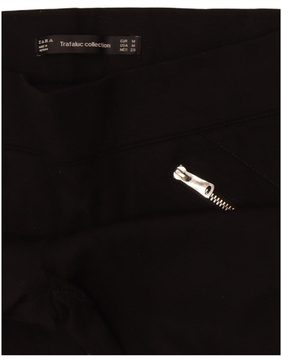 Zara Womens Trafaluc Crop Leggings Médio W28 L26 Preto