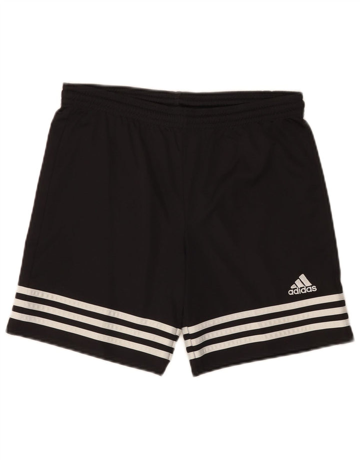 Shorts esportivos Adidas Boys Climalite 12-13 anos grandes pretos poliéster