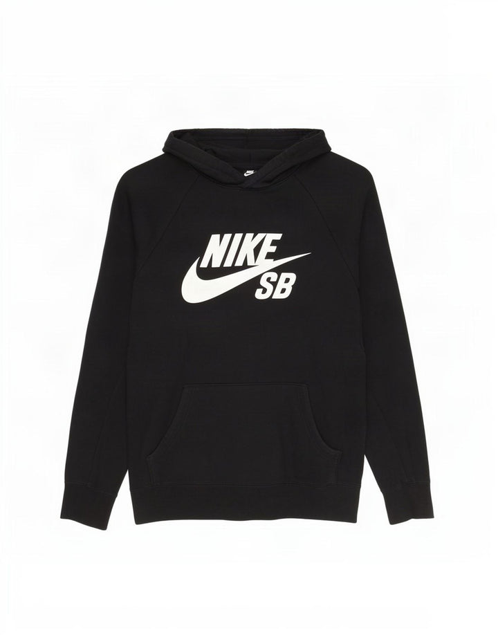 Nike masculino gráfico moletom com capuz médio preto