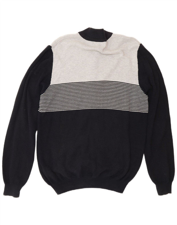 Suéter masculino Marks & Spencer Blue Harbor Cardigan grande azul marinho