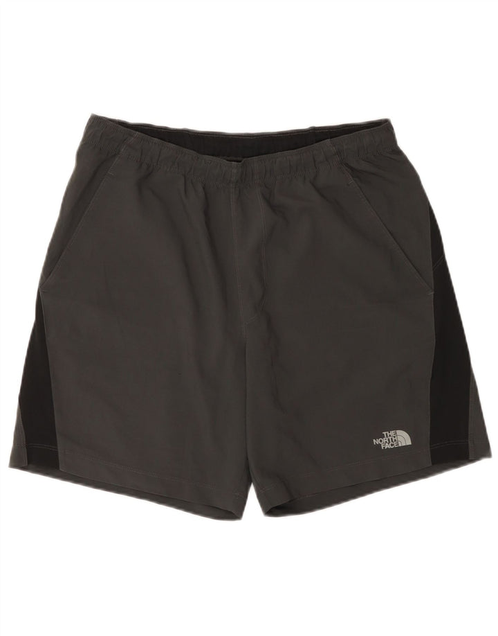 The North Face Mens Sport Shorts Médio Cinza Colorblock Poliéster