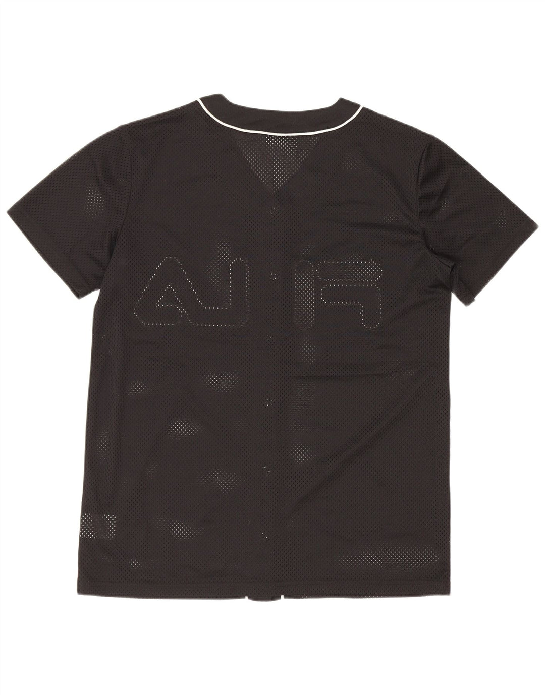 Fila Womens Graphic Oversized Jersey Top UK 6 XS Poliéster Preto