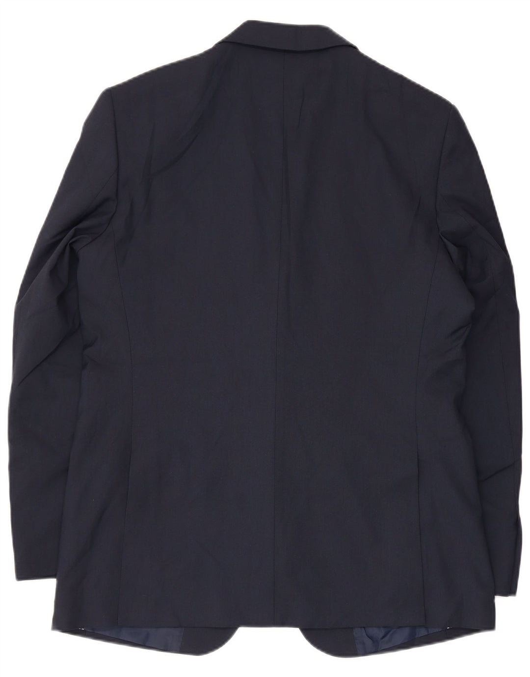 Jaqueta blazer masculina de 2 botões Marks & Spencer Reino Unido 40 grande azul marinho poliéster