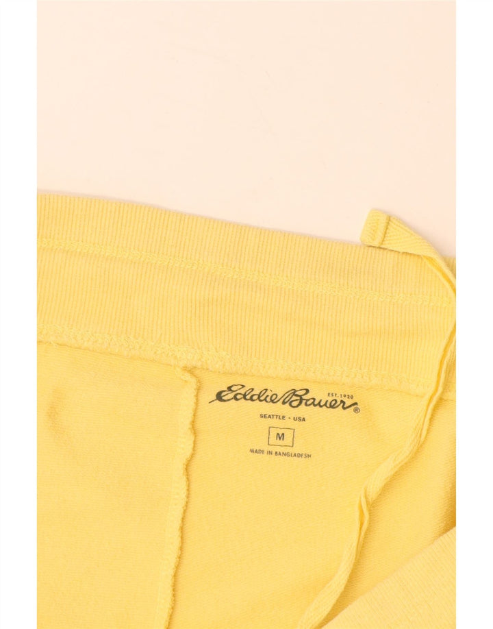 EDDIE BAUER Shorts esportivo feminino UK 14 algodão amarelo médio