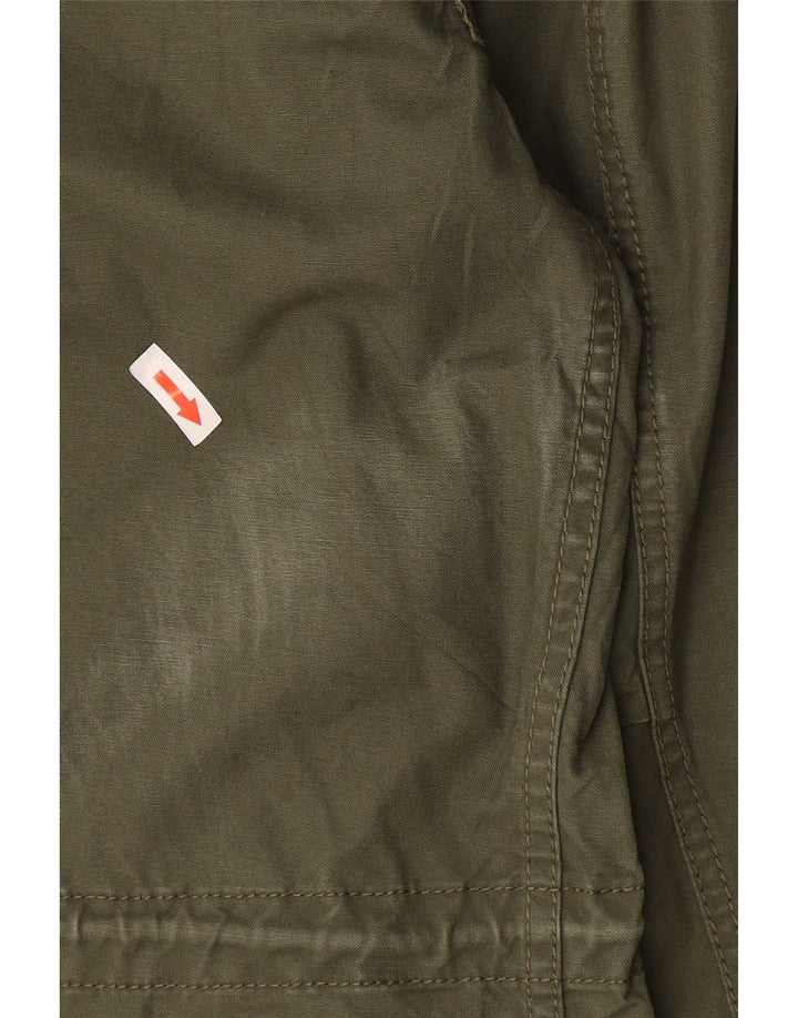 Jaqueta Parka masculina Zara com capuz Reino Unido 40 Grande Caqui