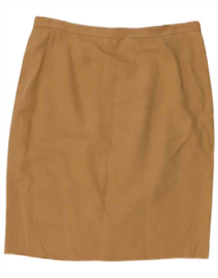 Saia lápis feminina vintage W34 grande bege