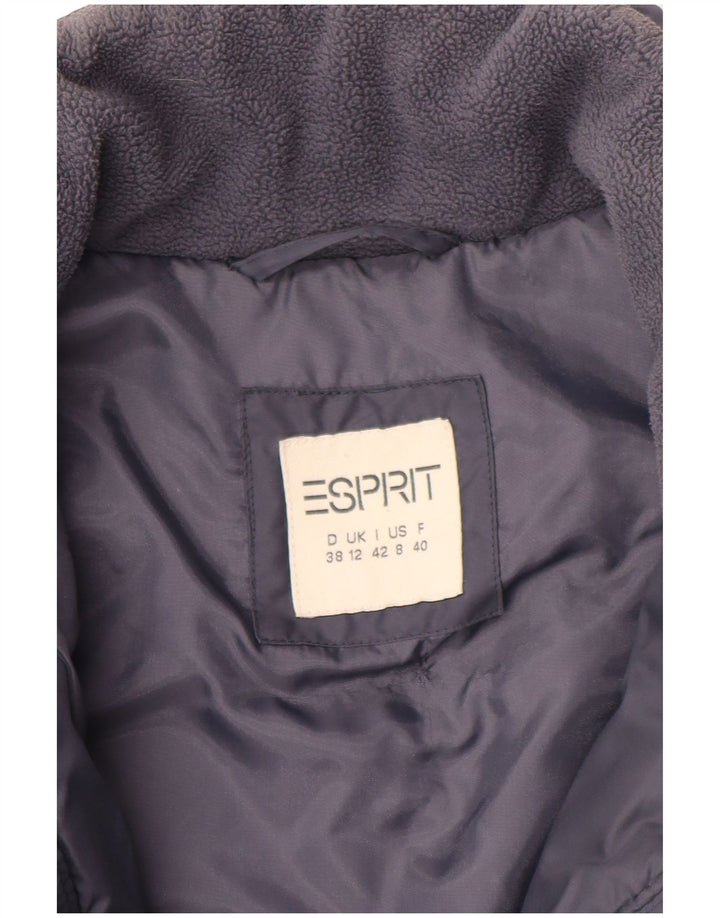 Casaco acolchoado feminino Esprit UK 12 médio azul marinho