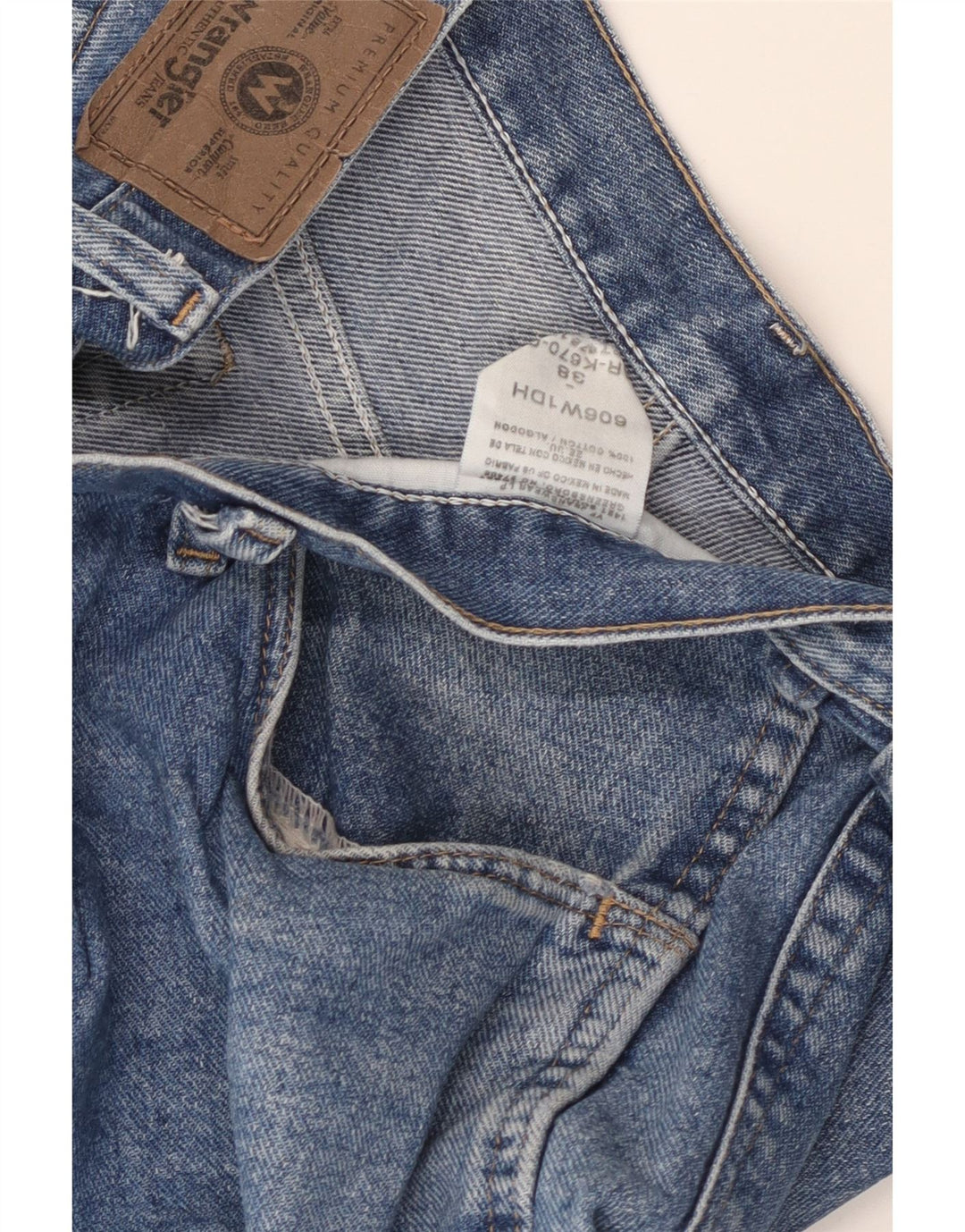 Shorts jeans masculino WRANGLER W38 XL algodão azul