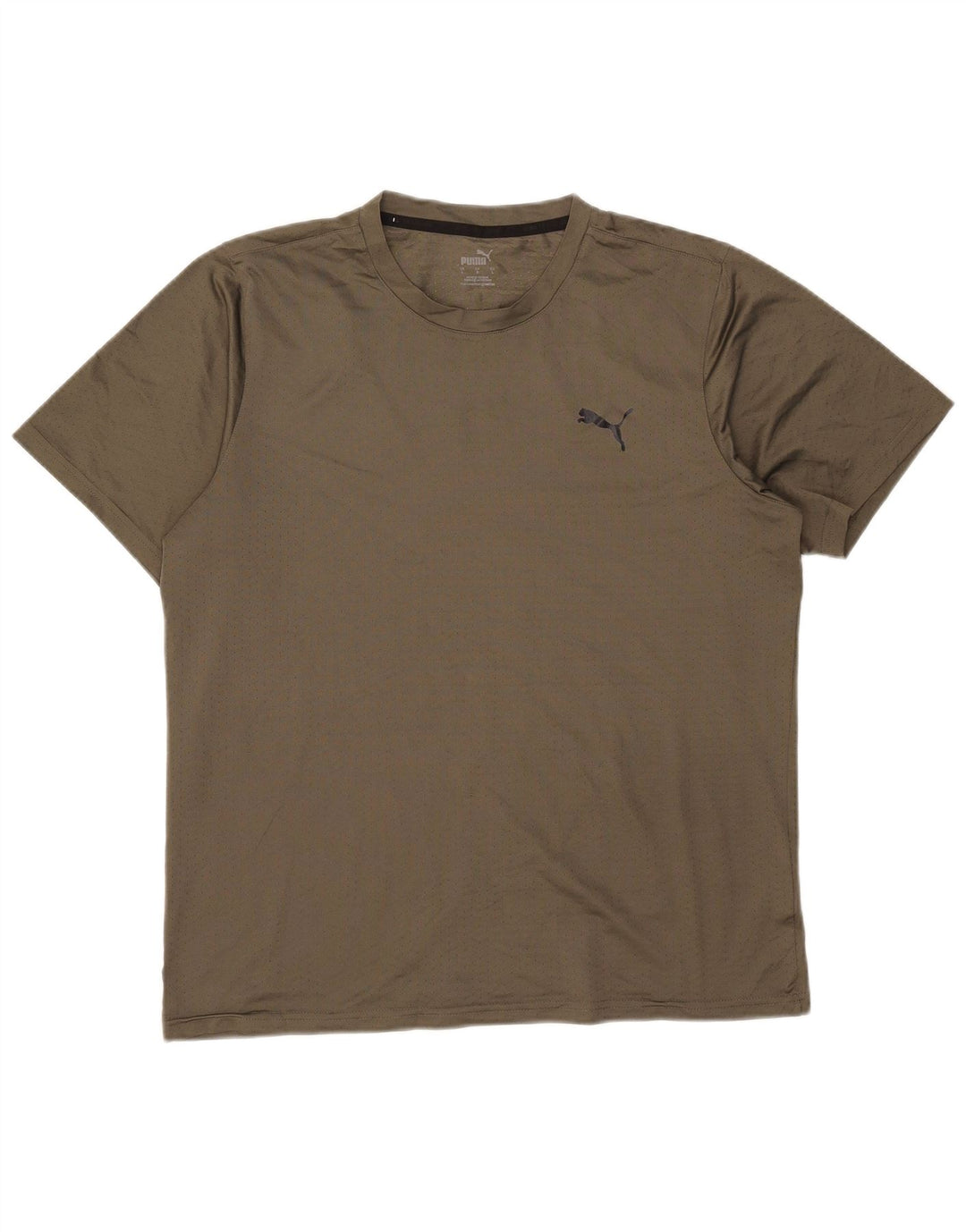 Camiseta masculina Puma grande poliéster cáqui