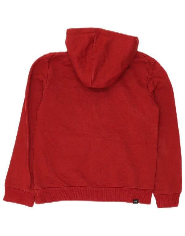 Jumper com capuz gráfico PUMA Boys 9-10 anos algodão vermelho