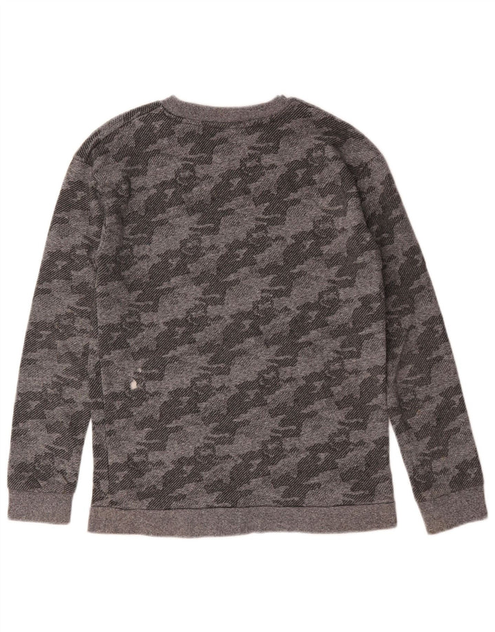Suéter de moletom masculino Marks & Spencer 12-13 anos cinza camuflado algodão